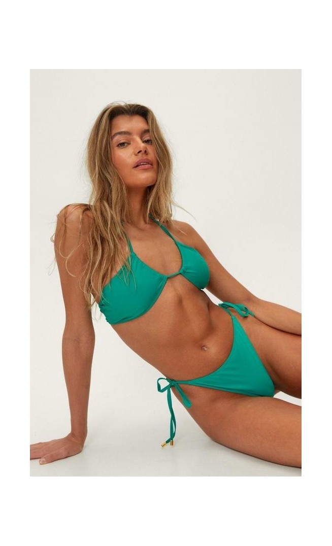Halter Neck High Leg Bikini Set