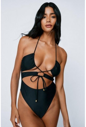Ruched Tie Cut Out...