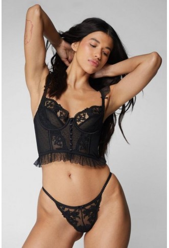 Dobby Lace Underwire Button...