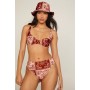Tile Print Underwire Bikini And Bucket Hat Set