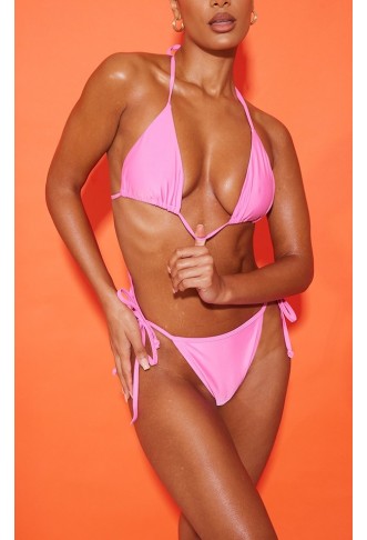 Multi Pink  Triangle Bikini Set