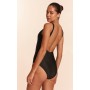 Black Basic Scoop Swimsuit