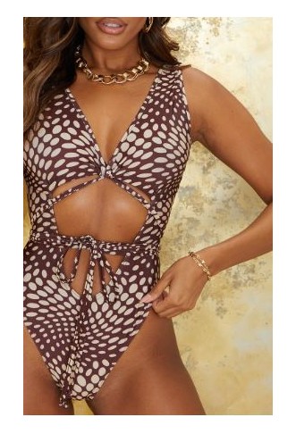 Cream Abstract Polka Dot...
