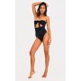 Black Bow Front Cut Out Swimsuit