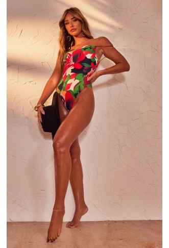 Multi Leaf Ruched Padded...