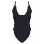 Black Basic Low Scoop Swimsuit