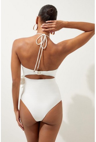 Rosette Cut Out Detail Swimsuit