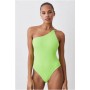 One Shoulder Chain Strap Swimsuit