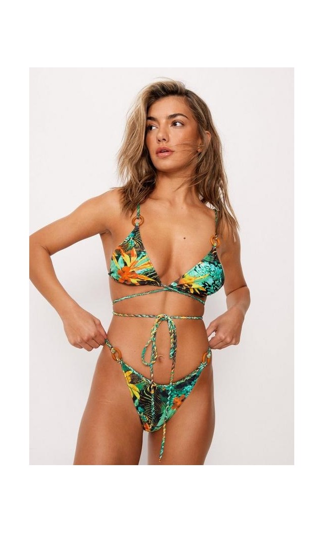 Hawaiian Rope Strappy Triangle Bikini Set