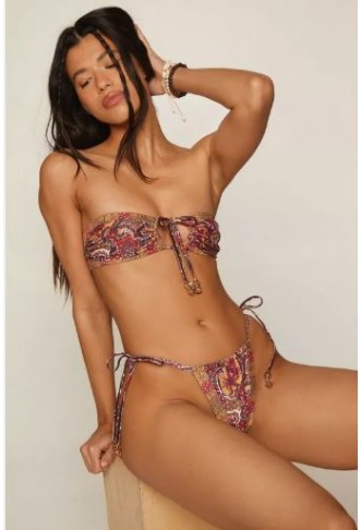 Paisley Border Print Beaded...