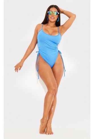 Shape Bright Blue Ruched...