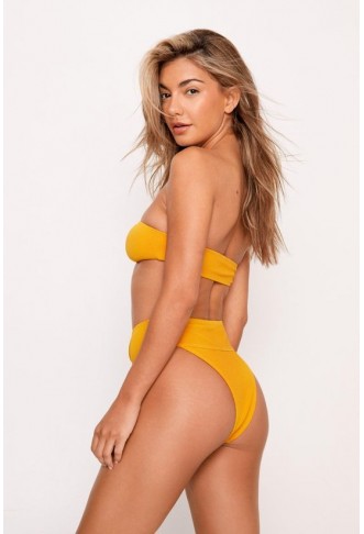 Textured Bandeau U Bikini Set