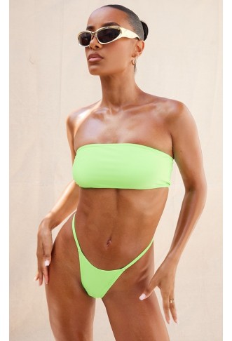 Apple Green Bandeau Bikini Set