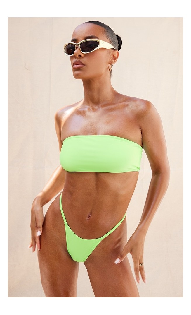 Apple Green Bandeau Bikini Set
