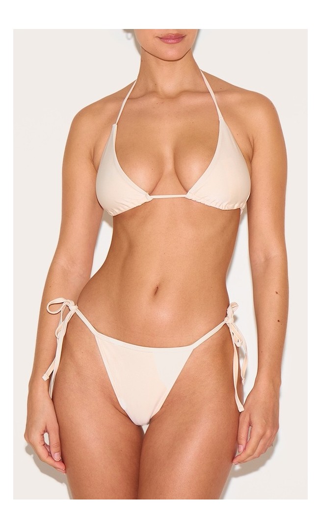 Cream  Triangle Bikini Set