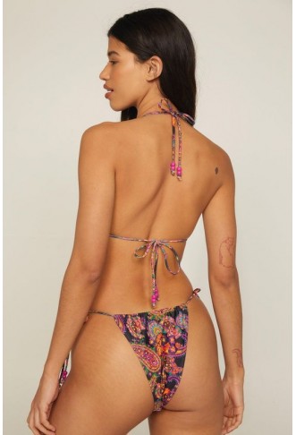 Paisley Beaded Triangle Bikini Set