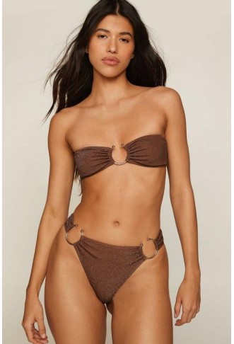 Glitter Ring Bandeau Bikini...