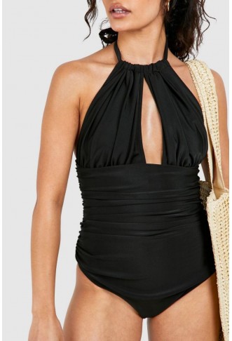Petite Tummy Control Ruched...