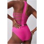 Bandage Halter Neck Strappy Back Swimsuit