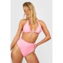Halterneck Triangle High Waisted Bikini Set