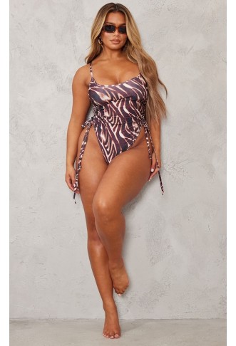 Shape Brown Zebra Print...