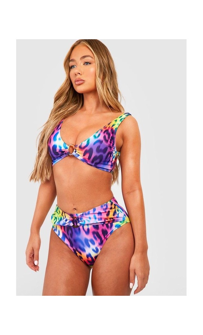 Tummy Control Leopard O-ring Bikini Brief