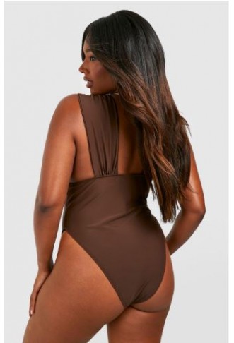 Plus Curve Enhance Smoothing Wrap Swimsuit