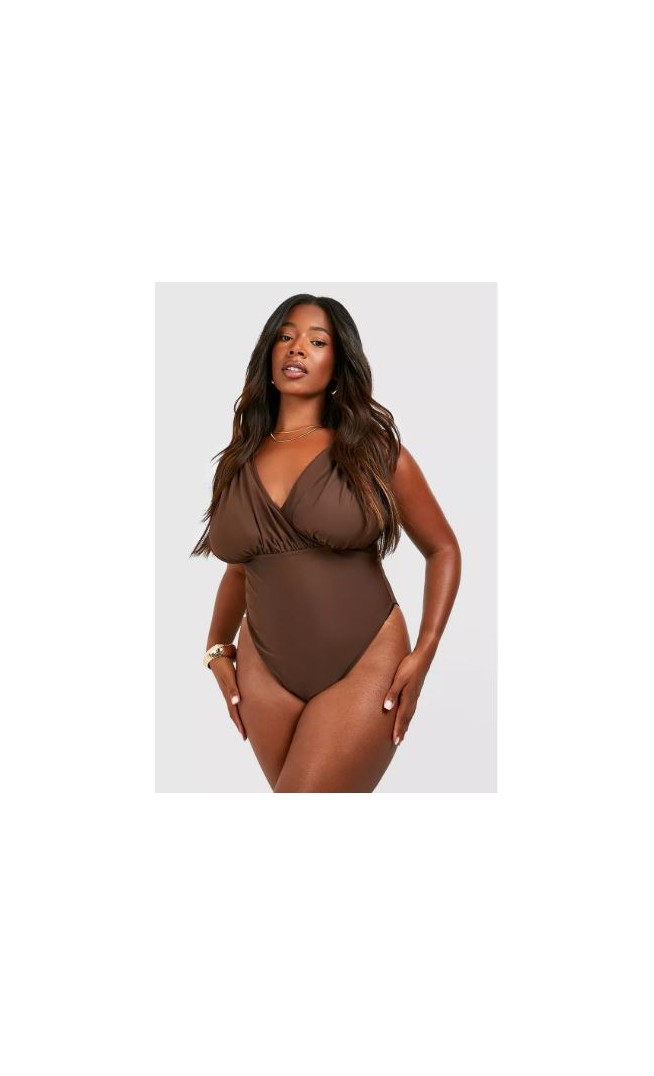 Plus Curve Enhance Smoothing Wrap Swimsuit