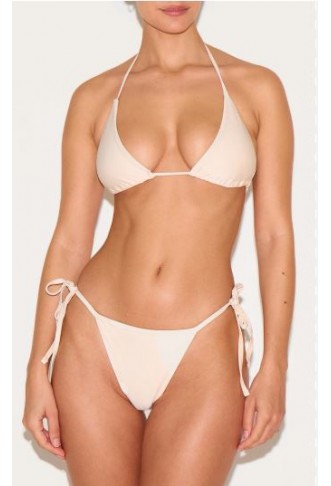 Cream  Triangle Bikini Set