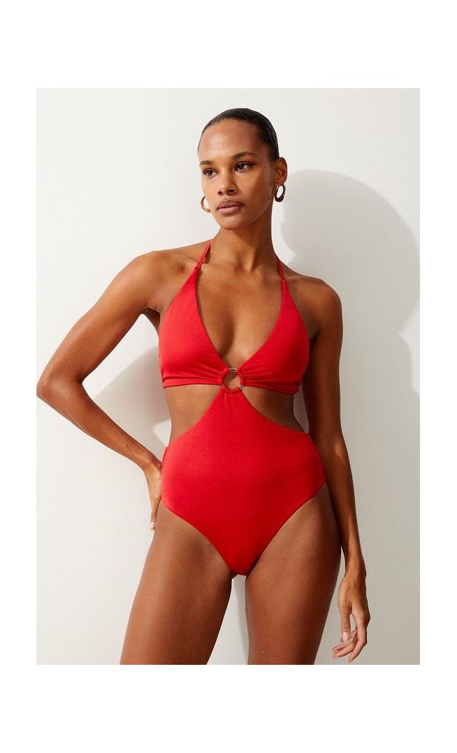 Slinky Cut Out Ring Detail Swimsuit