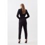 Tailored Tuxedo Wrap Jumpsuit