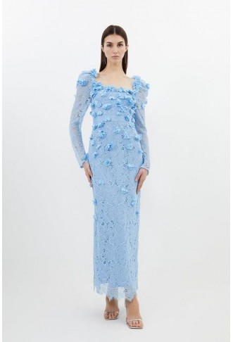 Lace Petal Applique Woven...