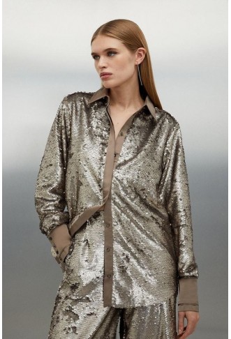 Sequin Woven Shirt