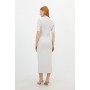 Bandage Form Fitting V Neck Midaxi Dress