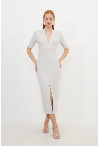 Bandage Form Fitting V Neck...
