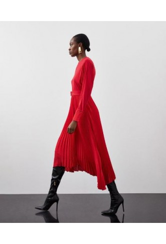 Buy Karen Millen Ponte Georgette Jersey Midaxi Dress