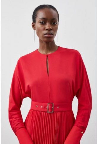 Buy Karen Millen Ponte Georgette Jersey Midaxi Dress