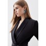 Tailored Tuxedo Wrap Jumpsuit