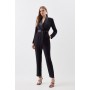 Tailored Tuxedo Wrap Jumpsuit