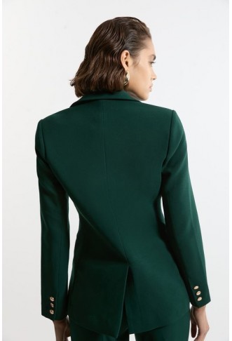 Compact Stretch Essential Single Breasted Tailored Blazer