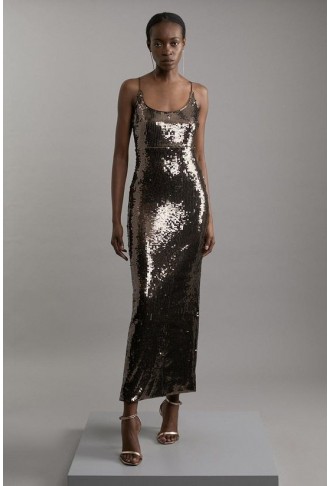 Disc Sequin Strappy Woven...