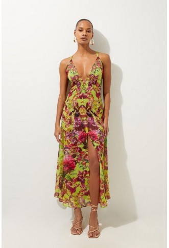 Embellished Mirrored Floral...