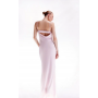 Ooto Viscose Satin Draped Strappy Woven Maxi