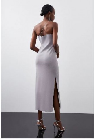 Chain Detail Knit Midaxi Dress