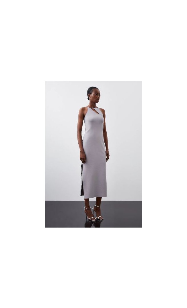 Chain Detail Knit Midaxi Dress