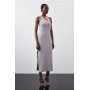 Chain Detail Knit Midaxi Dress