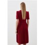 Tailored Structured Crepe Forever Pleat Belted Midi Dress