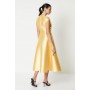 Twill Asymmetric Seam Midi Dress