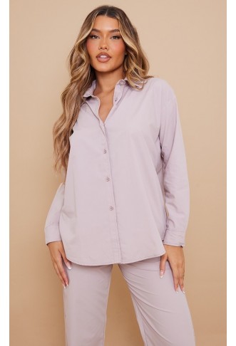 Stone Cotton Oversized Boxy...