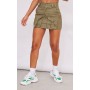 Khaki Cargo Pocket Detail Micro Mini Skirt